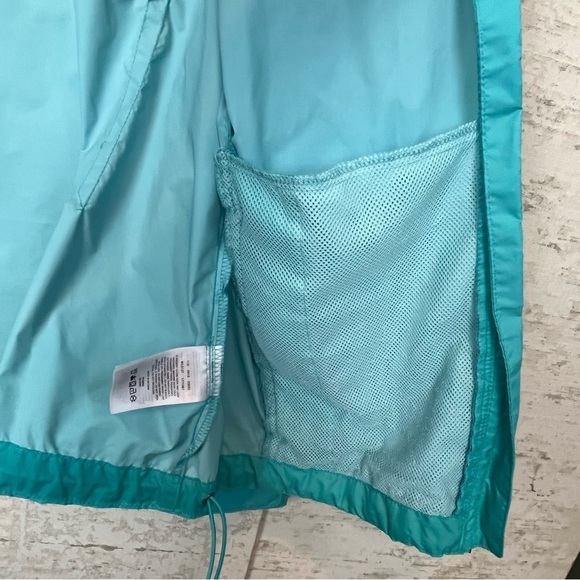 Columbia Nylon Blue Rain Wind Coat Large Packable - Picture 7 of 16